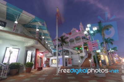 Lloyd G. Smith Boulevard In Oranjestad, Aruba Stock Photo