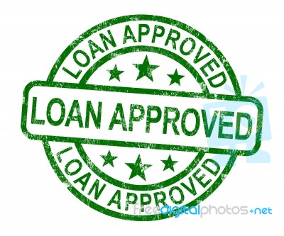 Loan Approved Stamp Stock Image