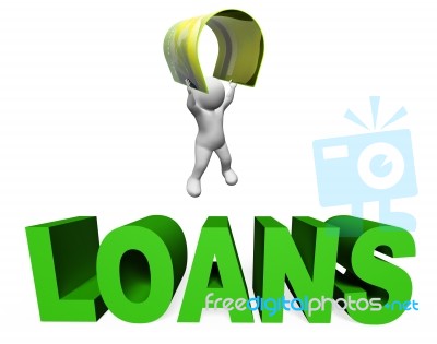 Loan Finance Means Render Lend And Borrowing 3d Rendering Stock Image