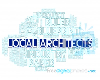 Local Architects Represents Building Draftsman And Career Stock Image