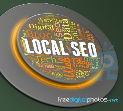 Local Seo Means Search Engine And Control 3d Rendering Stock Image