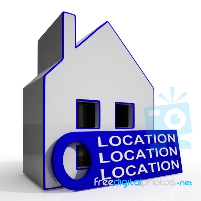 Location Location Location House Means Perfect Area And Home Stock Image