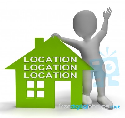 Location Location Location House Shows Perfect Property And Area… Stock Image