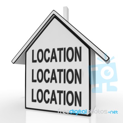 Location Location Location House Shows Prime Real Estate Stock Image