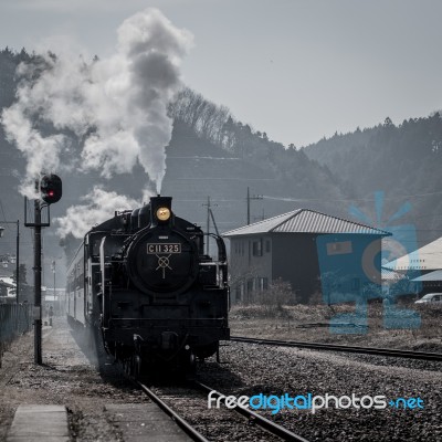 Locomotive Stream Train Stock Photo