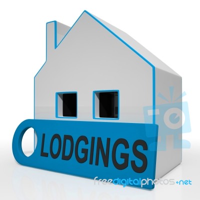 Lodgings House Means Room Or Apartment Available Stock Image