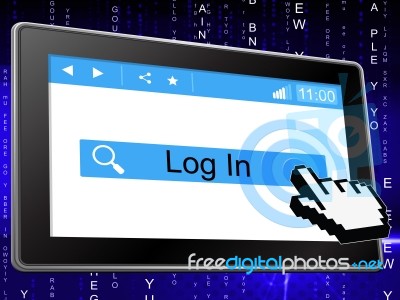 Log In Means World Wide Web And Enter Stock Image