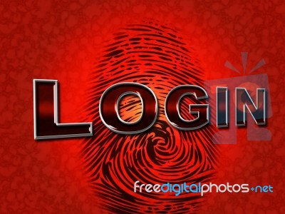 Login Security Means Password Enter And Permission Stock Image