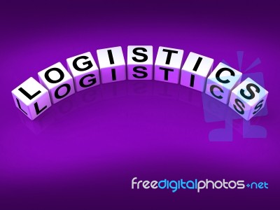 Logistics Blocks Show Logistical Strategies And Plans Stock Image