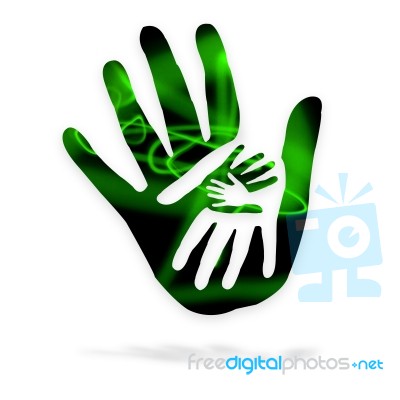 Logo Hands In Hands Stock Image