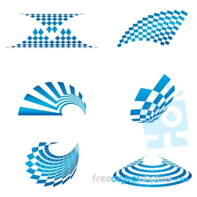 Logo with icon sets Stock Image