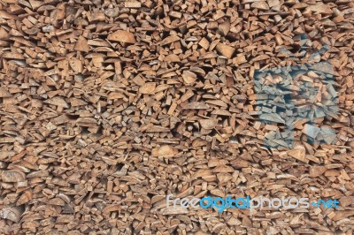 Logs Of Chopped Firewood Stock Photo