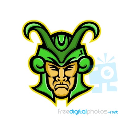 Loki Norse God Mascot Stock Image