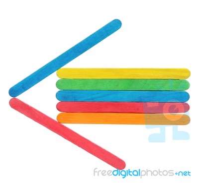 Lollipop Stick Arrow Stock Photo