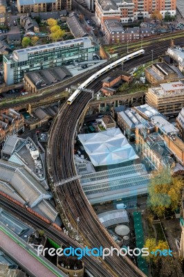 London - December 6 : View From The Shard In London On December Stock Photo