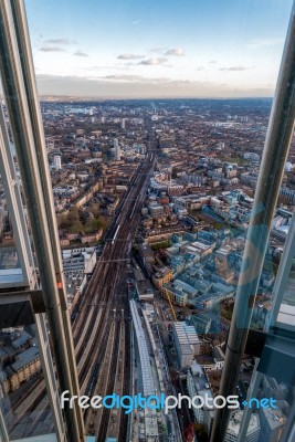 London - December 6 : View From The Shard In London On December Stock Photo