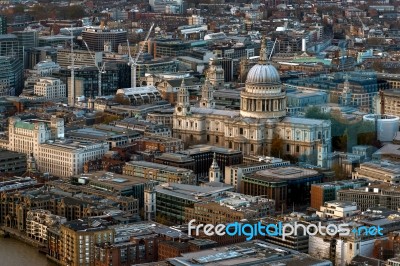 London - December 6 : View From The Shard In London On December Stock Photo