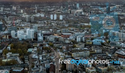 London - December 6 : View From The Shard In London On December Stock Photo