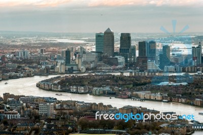 London - December 6 : View From The Shard In London On December Stock Photo