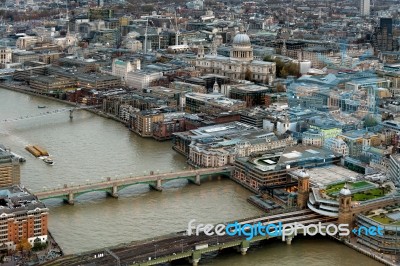 London - December 6 : View From The Shard In London On December Stock Photo