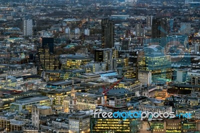 London - December 6 : View From The Shard In London On December Stock Photo