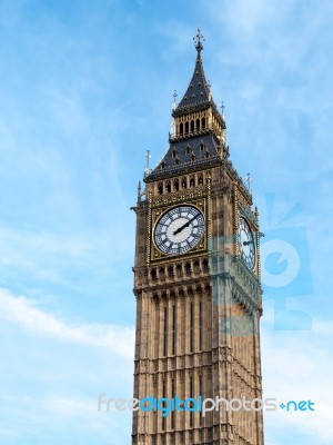 London - February 3 : Big Ben In London On February 3, 2104 Stock Photo