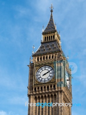 London - February 3 : Big Ben In London On February 3, 2104 Stock Photo