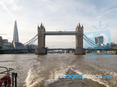 London - February 3 : Tower Bridge In London On February 3, 2014… Stock Photo