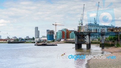 London - July 30 : View Of New Buildings At Greenwich In London Stock Photo