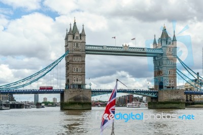 London - July 30 : View Of Tower Bridge In London On July 30, 20… Stock Photo