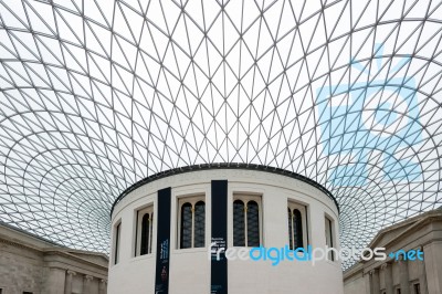 London - March 6 : Interior View Of The Great Court At The Briti… Stock Photo