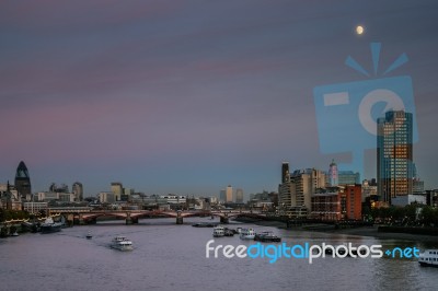 London - November 12 : London Skyline At Dusk On November 12, 20… Stock Photo