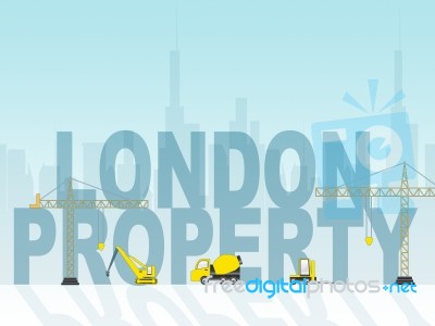 London Property Indicates Real Estate And Apartment Stock Image