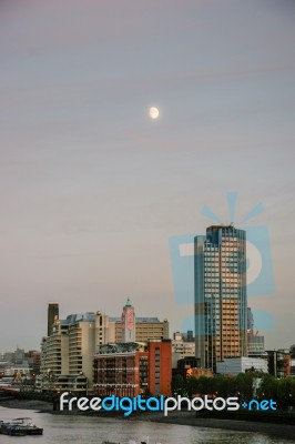 London Skyline At Dusk Stock Photo