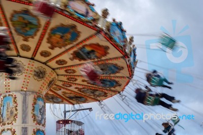 London, Uk - December 9 : Carousel At Winter Wonderland Hyde Par… Stock Photo