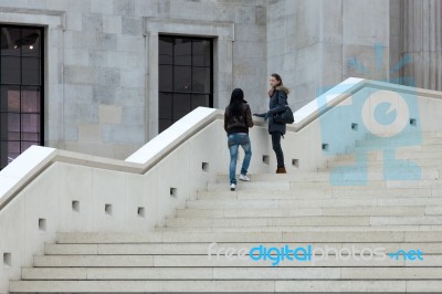 London, Uk - November 6 : The Great Court At The British Museum Stock Photo