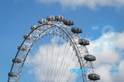 London/uk - March 21 : View Of The London Eye In London On March… Stock Photo