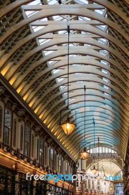 London/uk - March 7 : View Of Leadenhall Market In London On Mar… Stock Photo