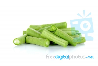 Long Bean Isolated On The White Background Stock Photo