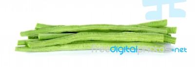 Long Bean Isolated On The White Background Stock Photo