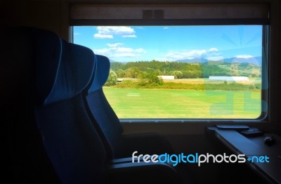 Long Journey By Train Stock Photo