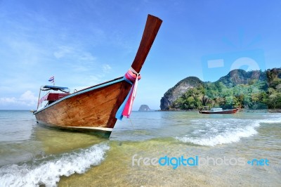 Long Tail Boat Stock Photo