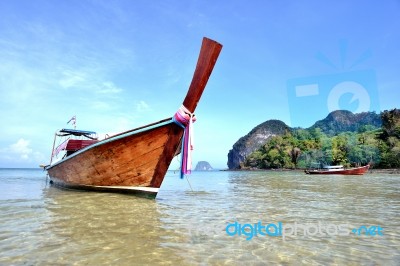 Long Tail Boat Stock Photo