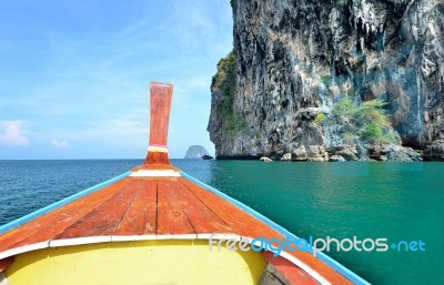 Long Tail Boat Head Stock Photo