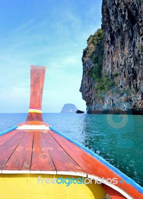 Long Tail Boat Head Stock Photo