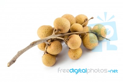 Longan Isolated On A White Background Stock Photo