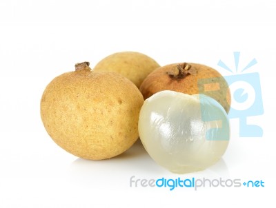 Longan Isolated On The White Background Stock Photo