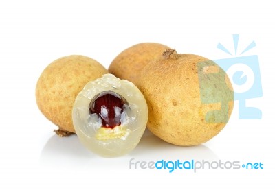 Longan Isolated On The White Background Stock Photo