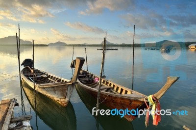 Longtail Boats Stock Photo