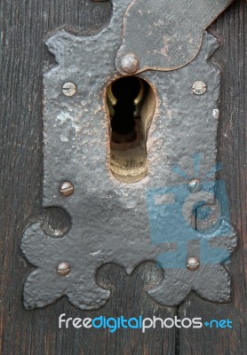 Looking Into The Keyhole Stock Photo